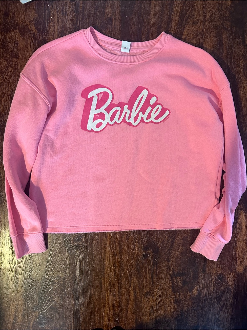 Girls Old Navy Pink Barbie Logo Crewneck Sweatshirt